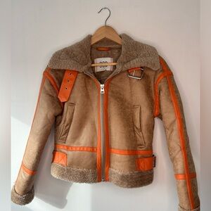 BDG Shearling Orange Accent Jacket